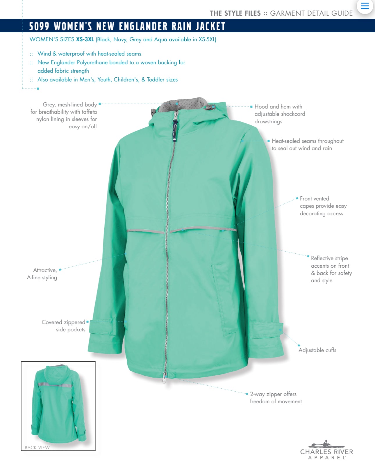 Charles River New Englander Rain Jacket