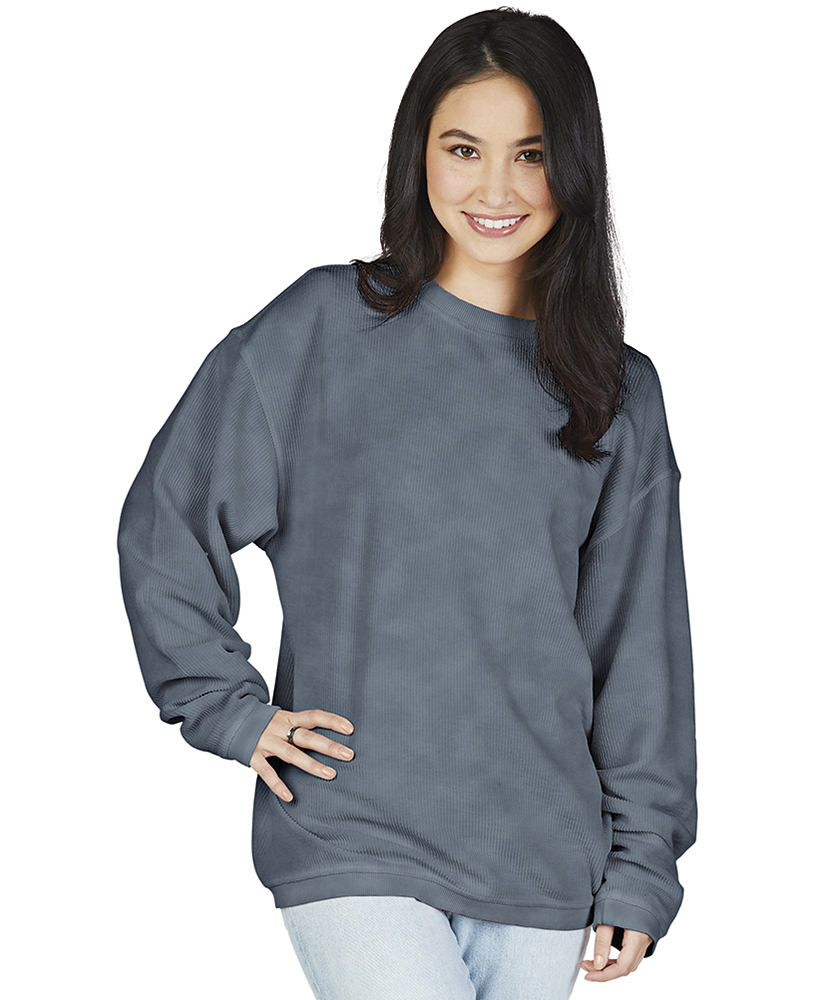Charles River Corded Camden Sweatshirt With Sleeve Monogram