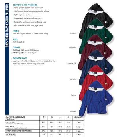 Charles River Classic Youth Lined Pullover