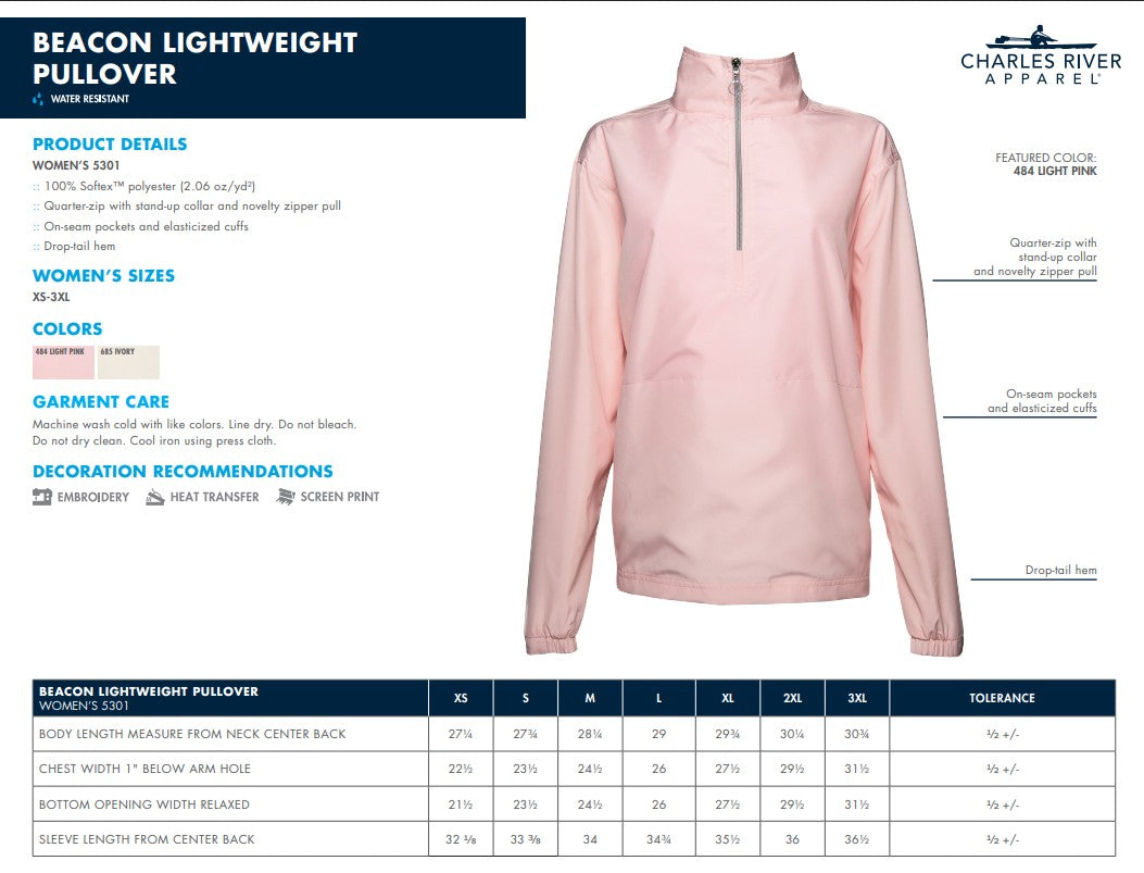 Charles River Women’s Beacon Lightweight Pullover