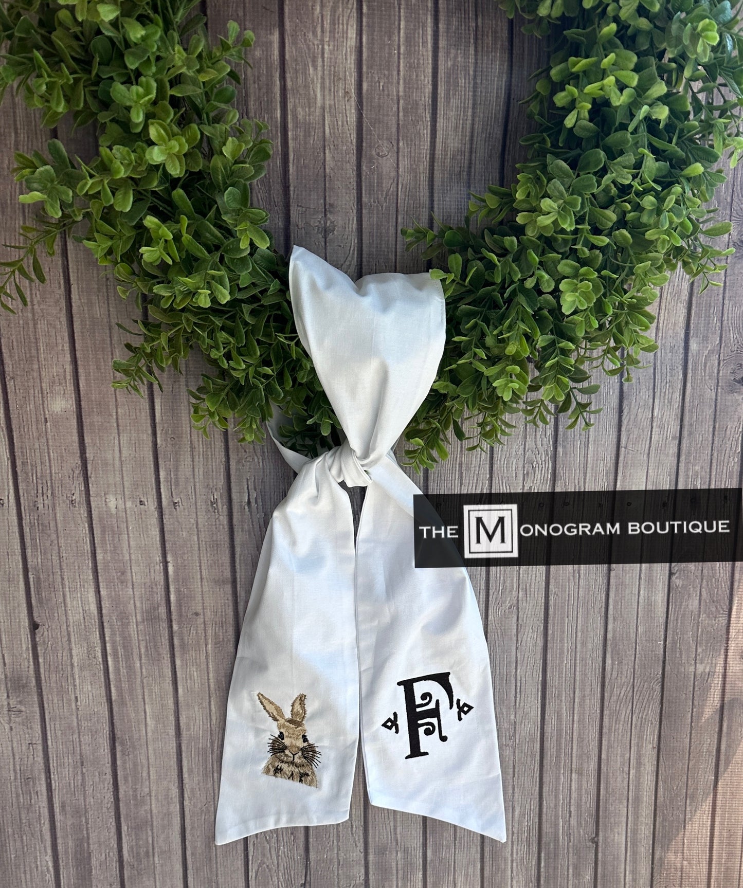 Wreath Sash Embroidered