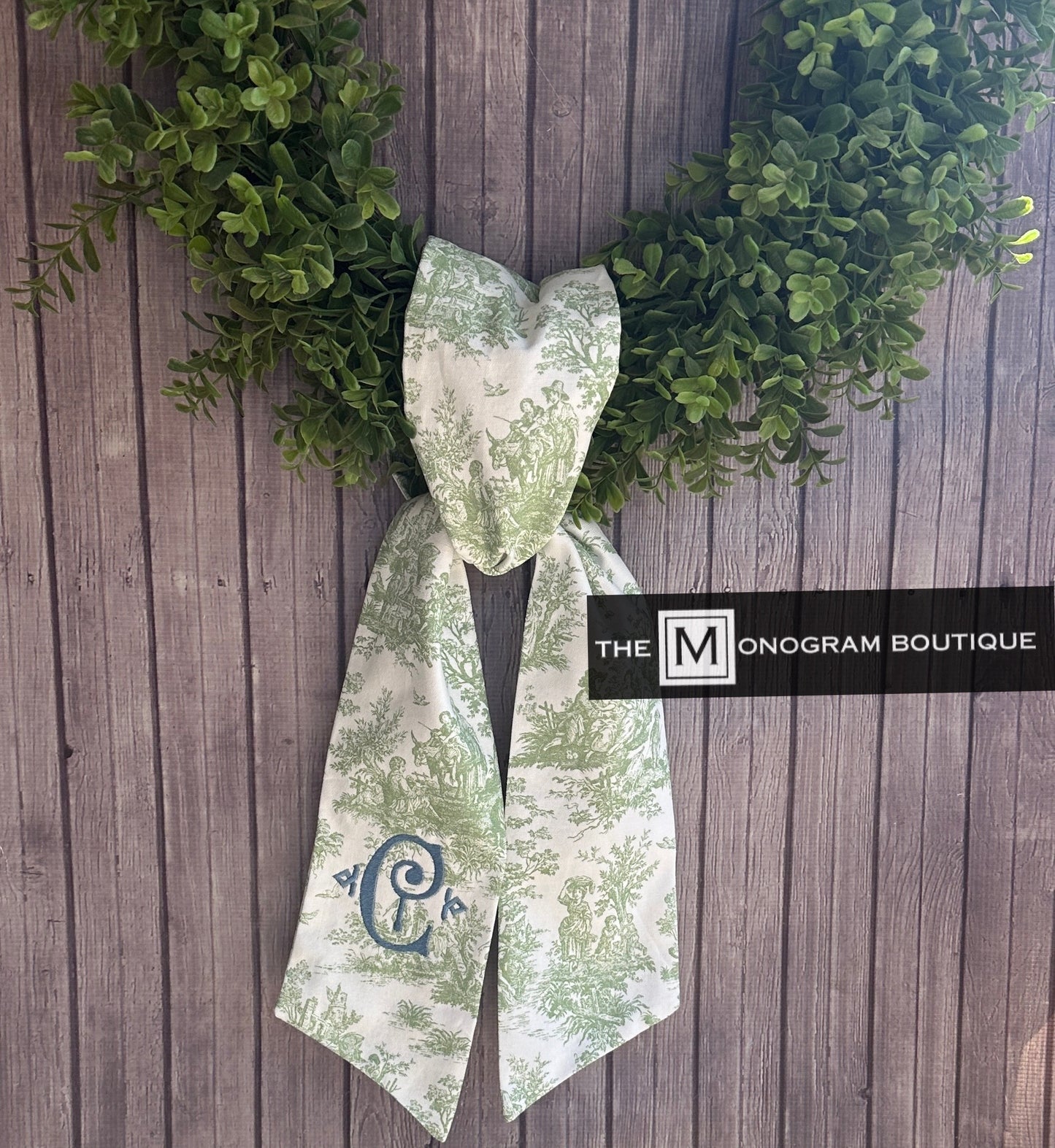 Wreath Sash Embroidered