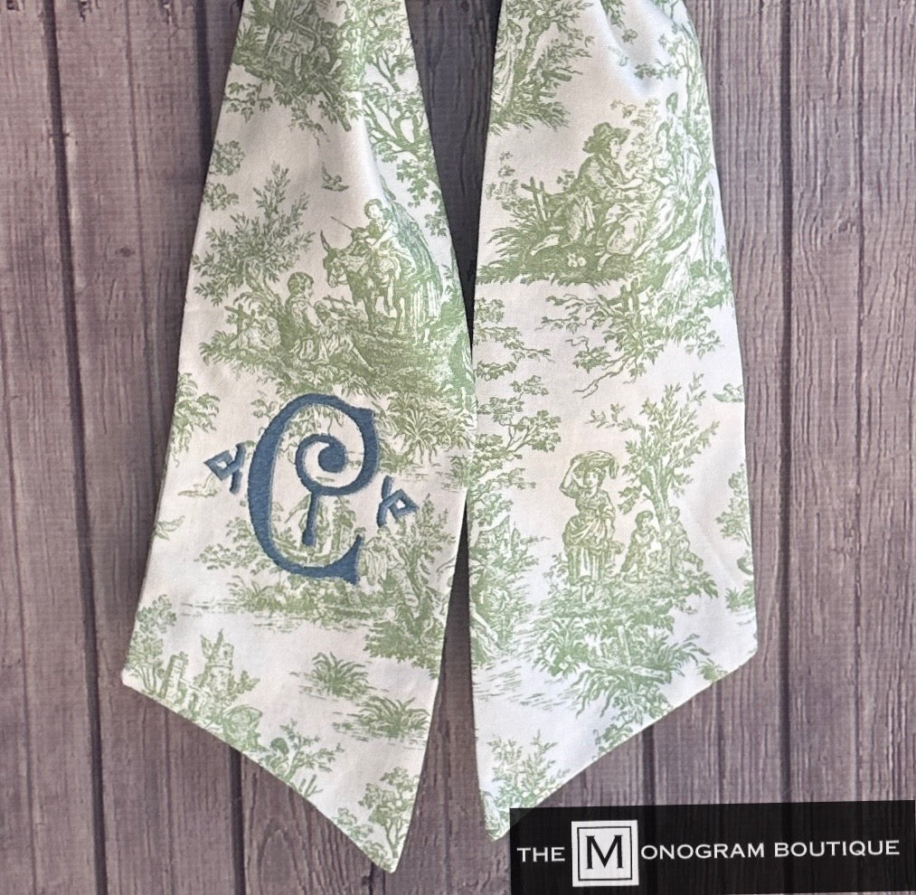 Wreath Sash Embroidered