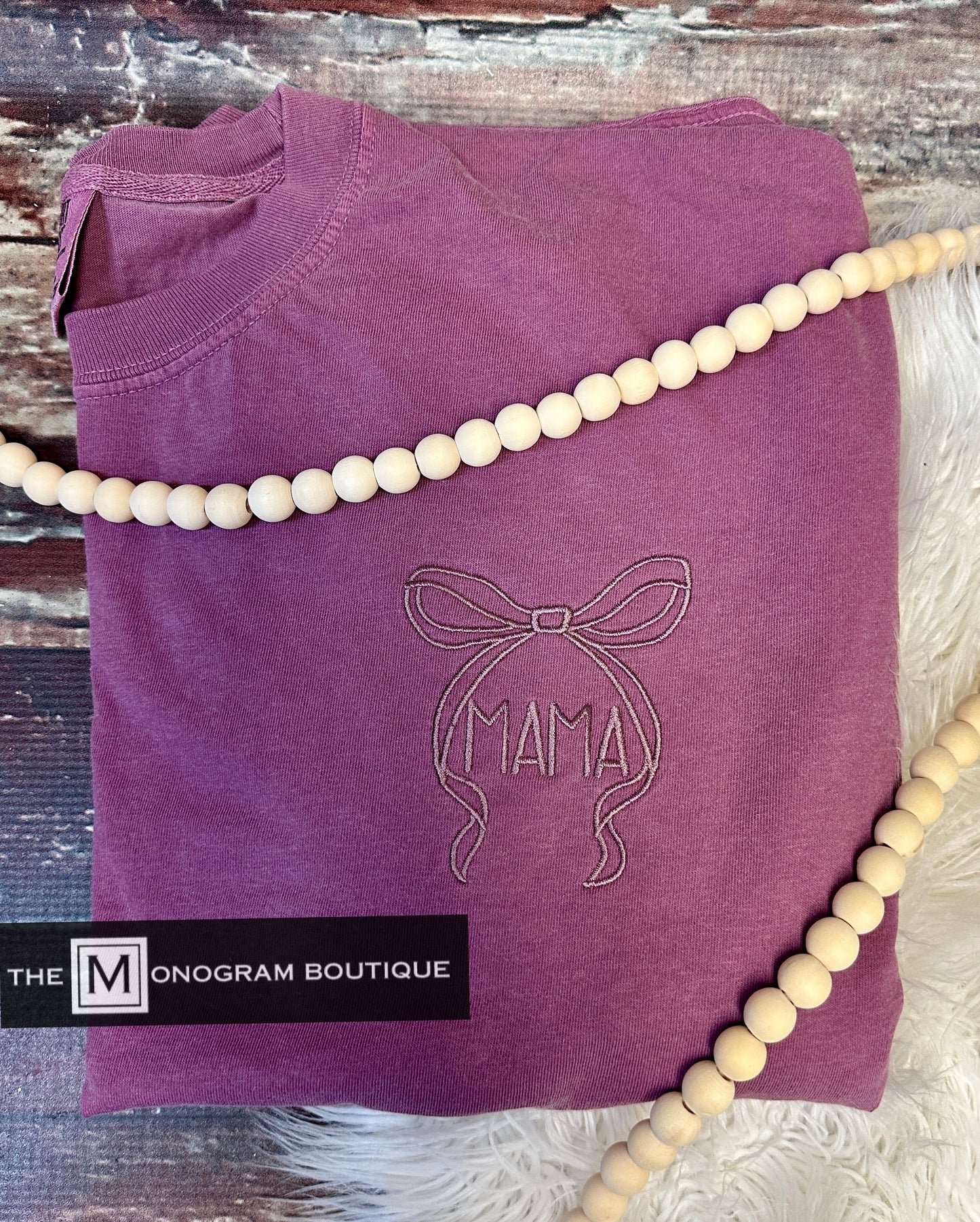 Mother's Day Bow Comfort Color Short Sleeve T-shirts