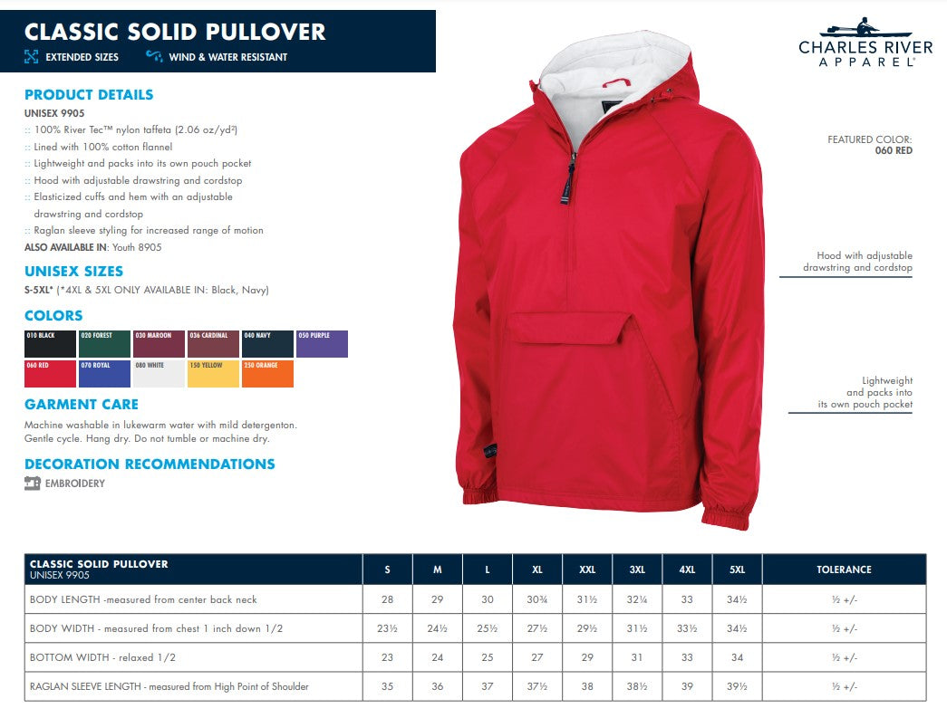 Charles River Classic Lined Pullover