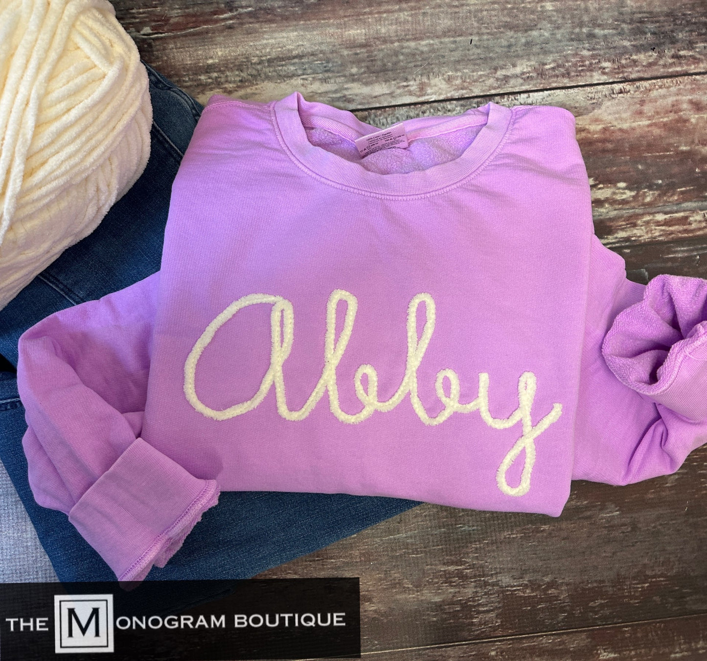 Chenille Yarn Name Comfort Color Sweatshirts