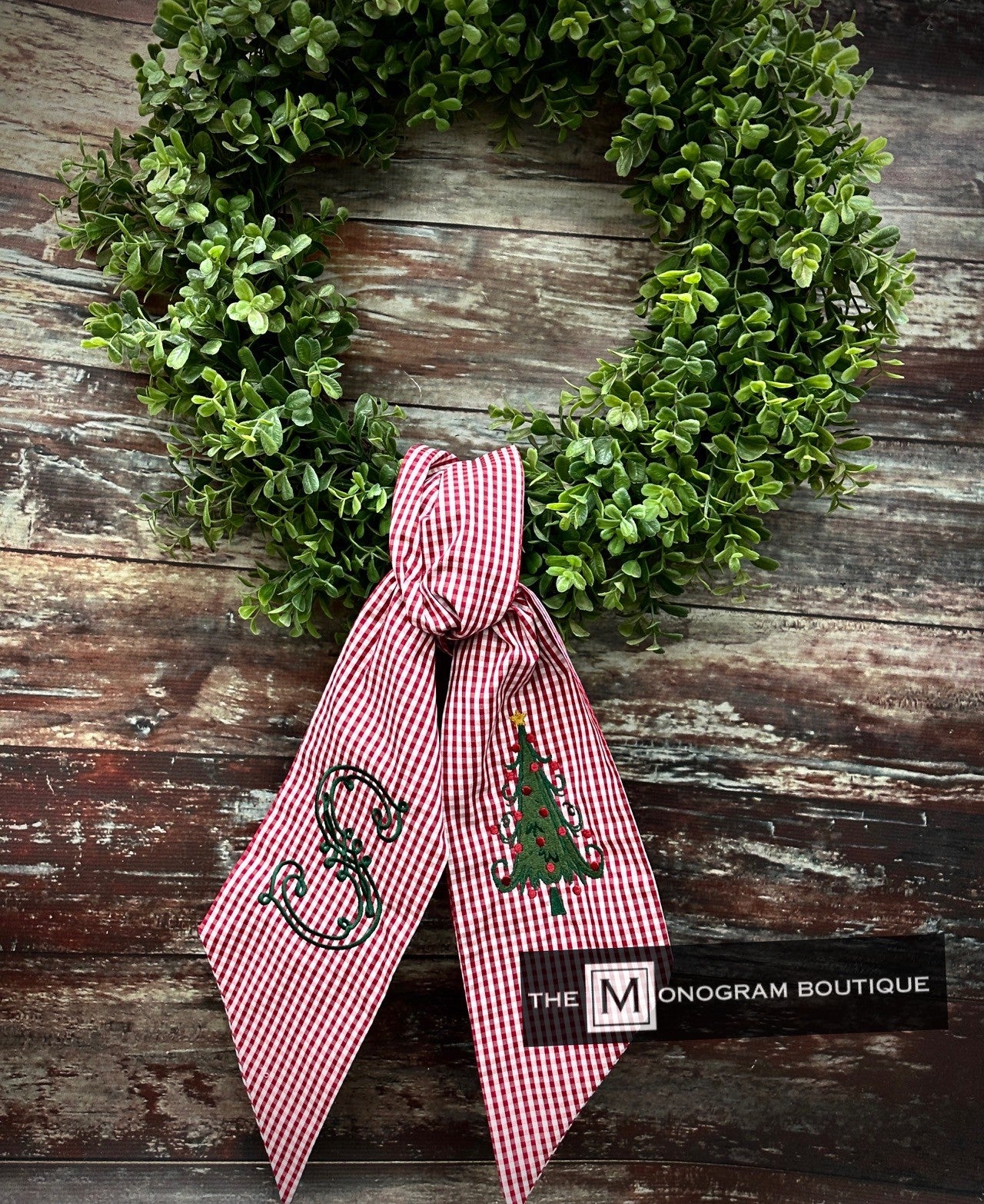 Wreath Sash Embroidered