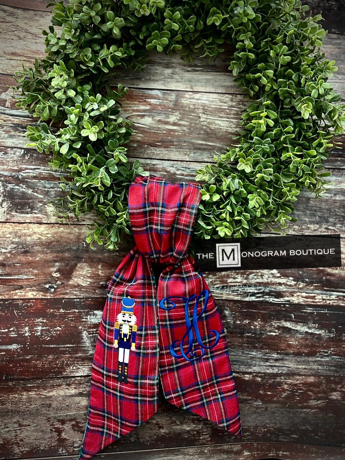 Wreath Sash Embroidered