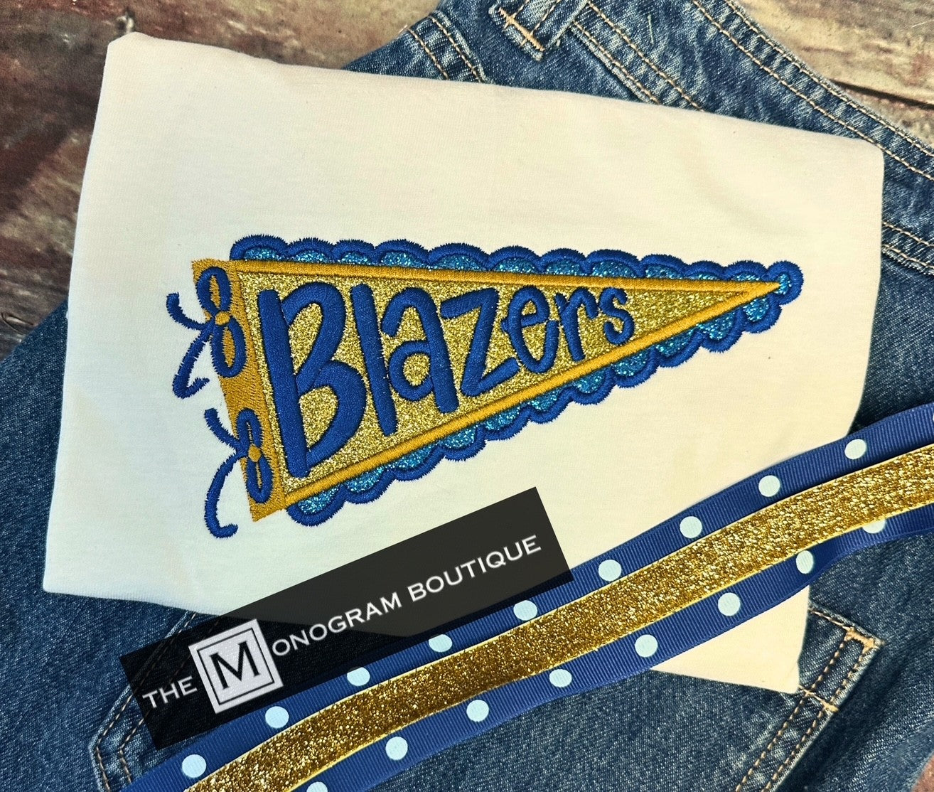 Pennant Glitter Boutique Shirts