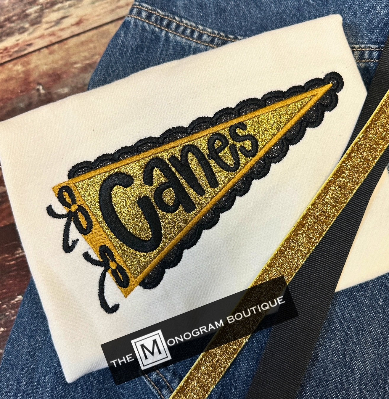 Pennant Glitter Boutique Shirts