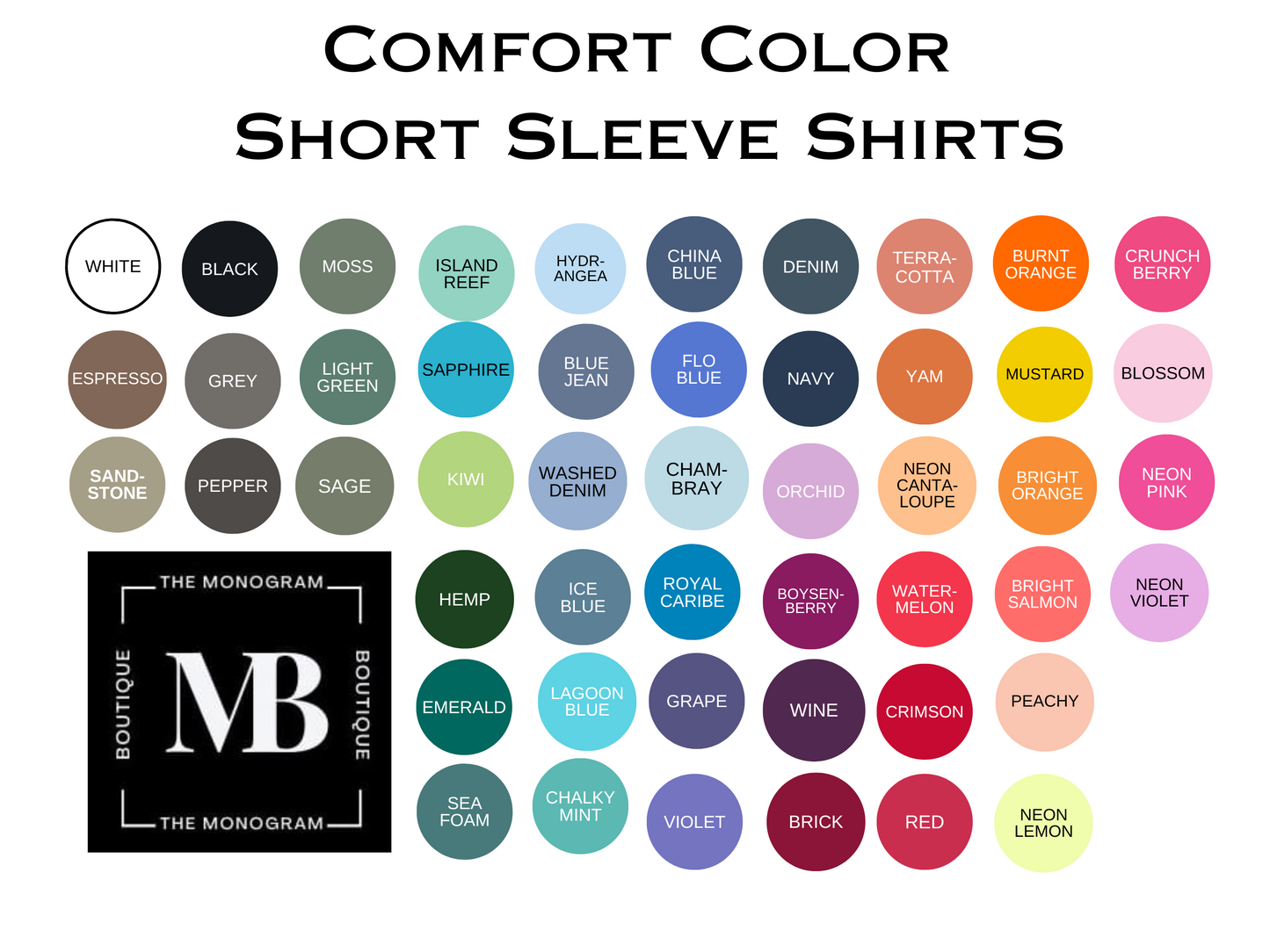 3D Puff Monogram Comfort Color Short Sleeve T-shirts