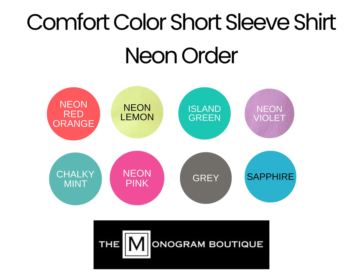 Comfort Color Neon Fall Short Sleeve