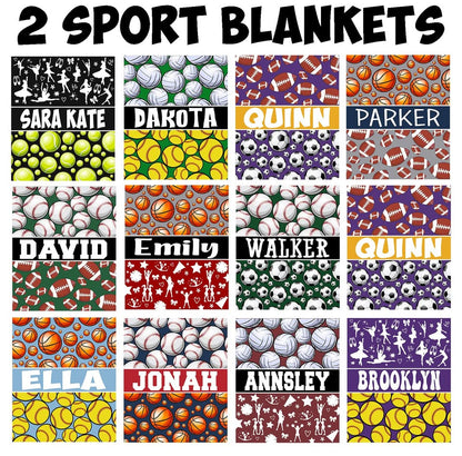 Sports Personalized Plush Blankets