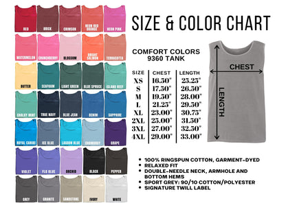 Baseball/Softball Comfort Color Tank