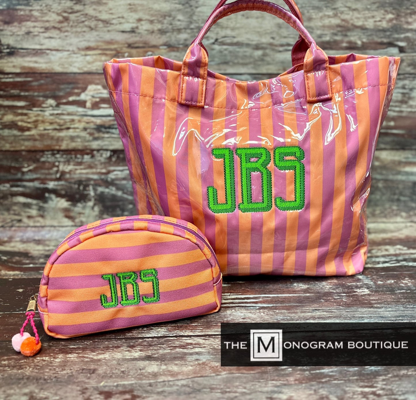 Stripe Vinyl Tote