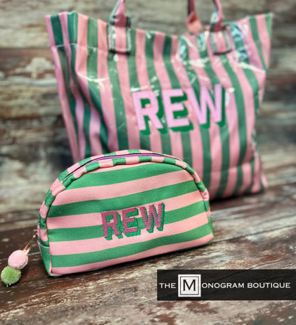 Stripe Vinyl Tote