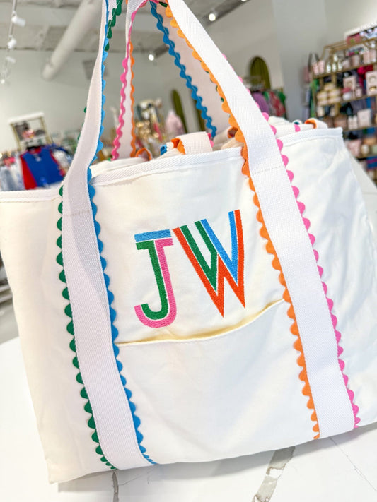 PREORDER Rainbow Canvas Tote and Cosmetic Bag