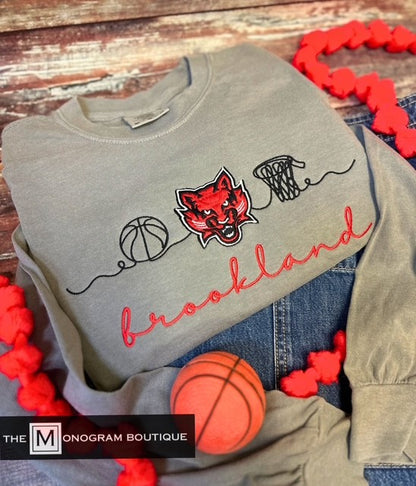 Basketball Season Comfort Color Long Sleeve T-shirt