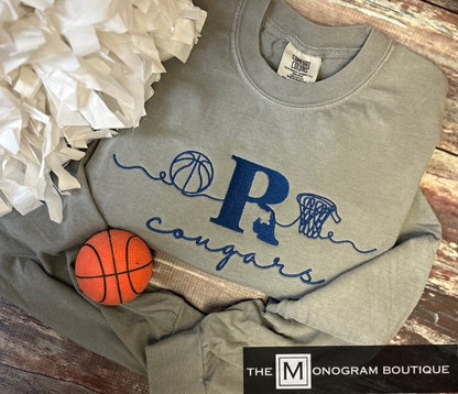 Basketball Season Comfort Color Long Sleeve T-shirt