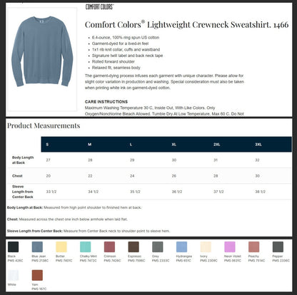 Fall Comfort Color Sweatshirt Special