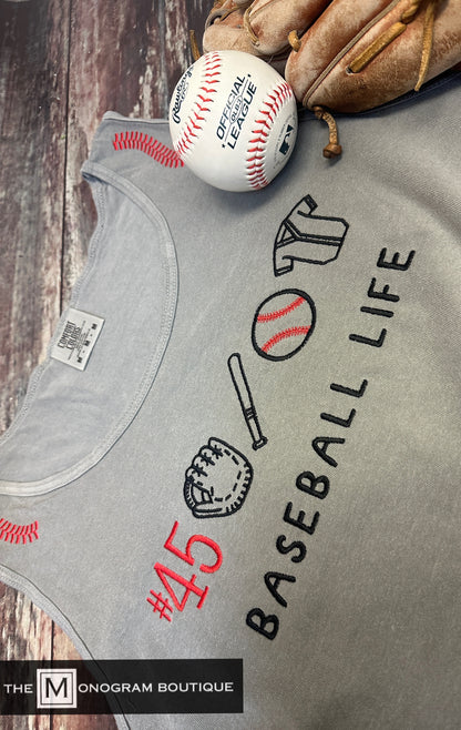 Baseball/Softball Comfort Color Tank