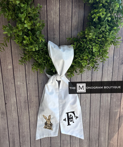Wreath Sash Embroidered