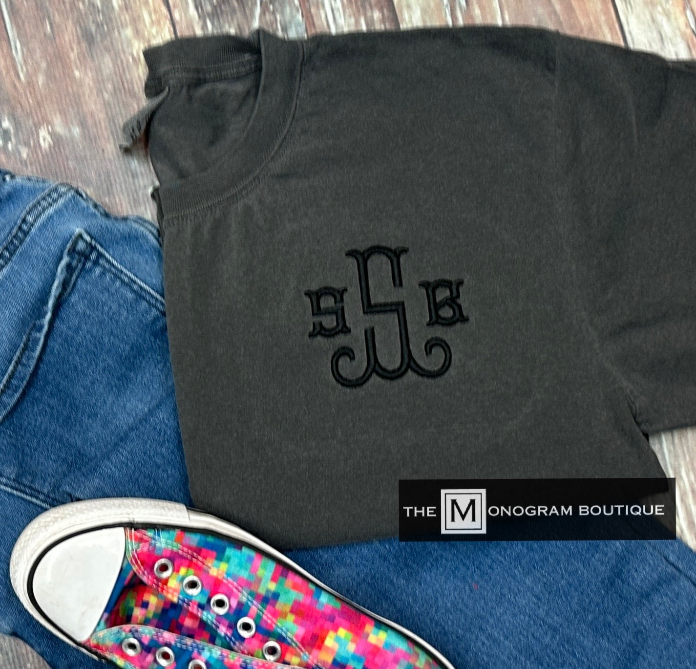 3D Puff Monogram Comfort Color Short Sleeve T-shirts