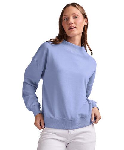 Charles River Ladies Mock Neck Sweatshirt