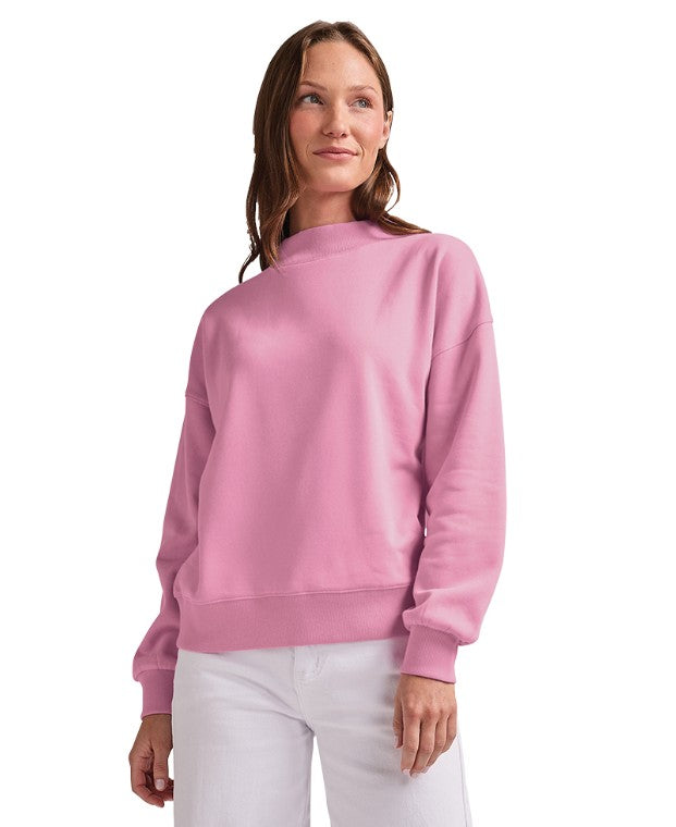 Charles River Ladies Mock Neck Sweatshirt