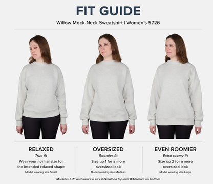 Charles River Ladies Mock Neck Sweatshirt
