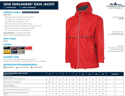 Charles River New Englander Rain Jacket (Mens)