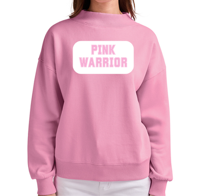 Pink Warriors Walk 2026 Charles River Ladies Mock Neck Sweatshirt