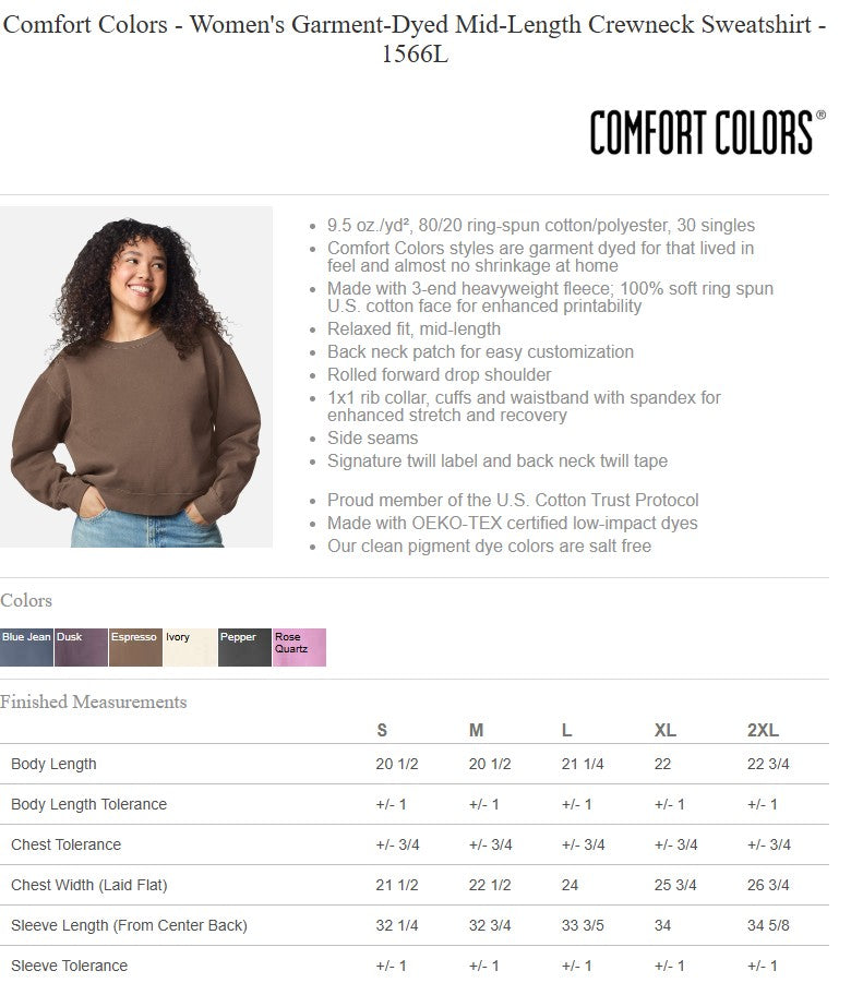 Comfort Color Women's Crop Sweatshirt
