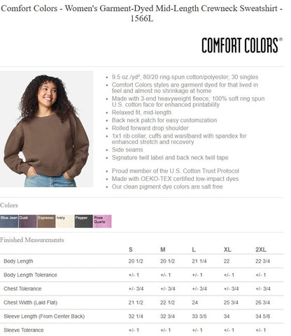 Comfort Color Women's Crop Sweatshirt