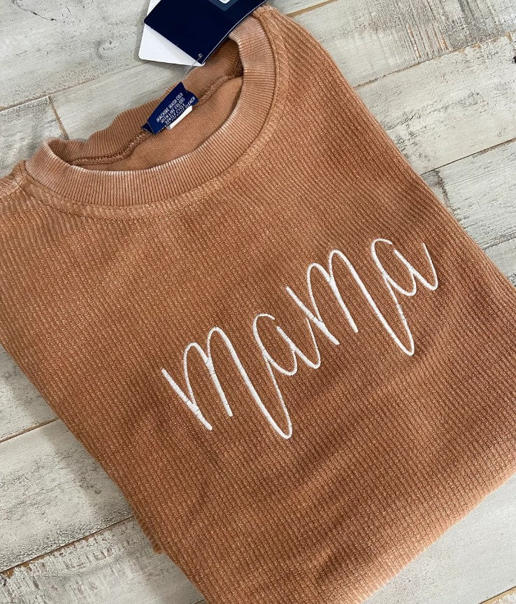 Charles River Corded Camden Sweatshirt With Sleeve Monogram