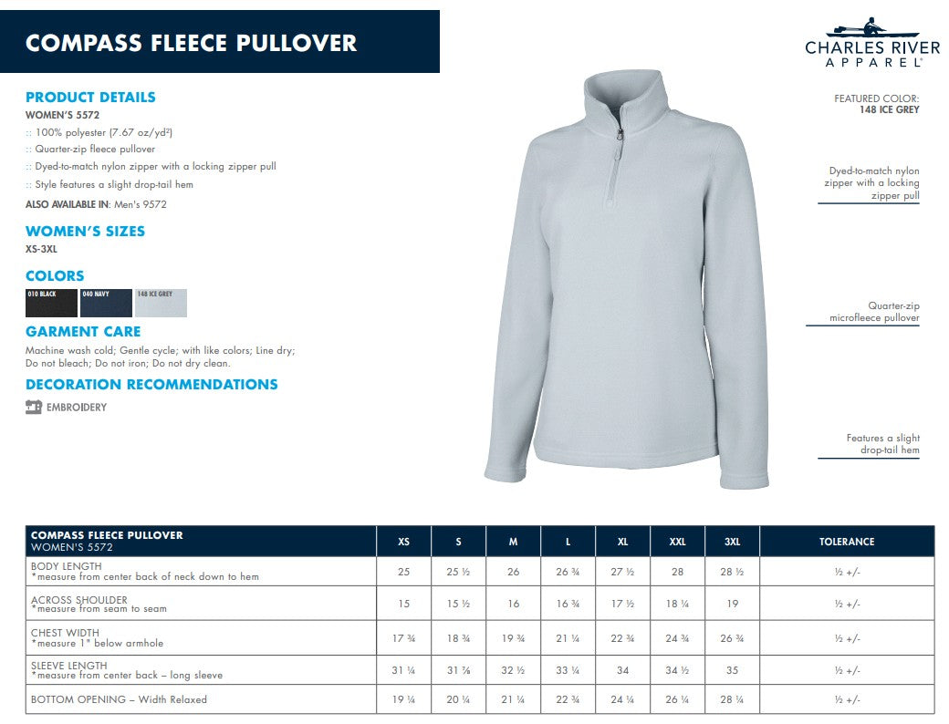 Charles River Women's Compass Microfleece Pullover
