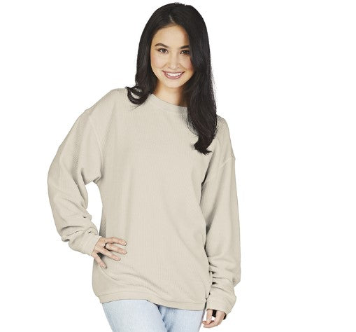 Charles River Corded Camden Sweatshirt With Sleeve Monogram