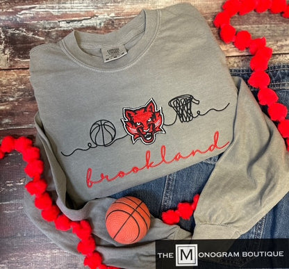 Basketball Season Comfort Color Long Sleeve T-shirt