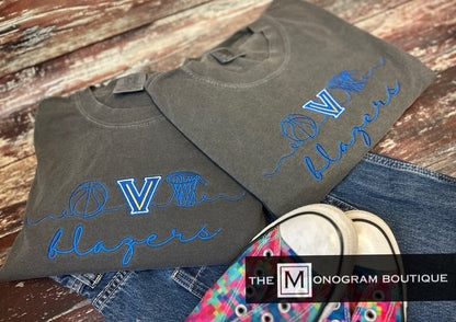 Basketball Season Comfort Color Long Sleeve T-shirt