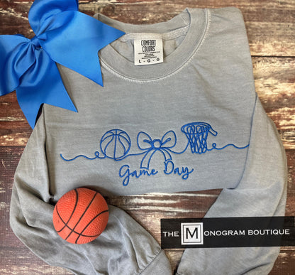 Basketball Season Comfort Color Long Sleeve T-shirt