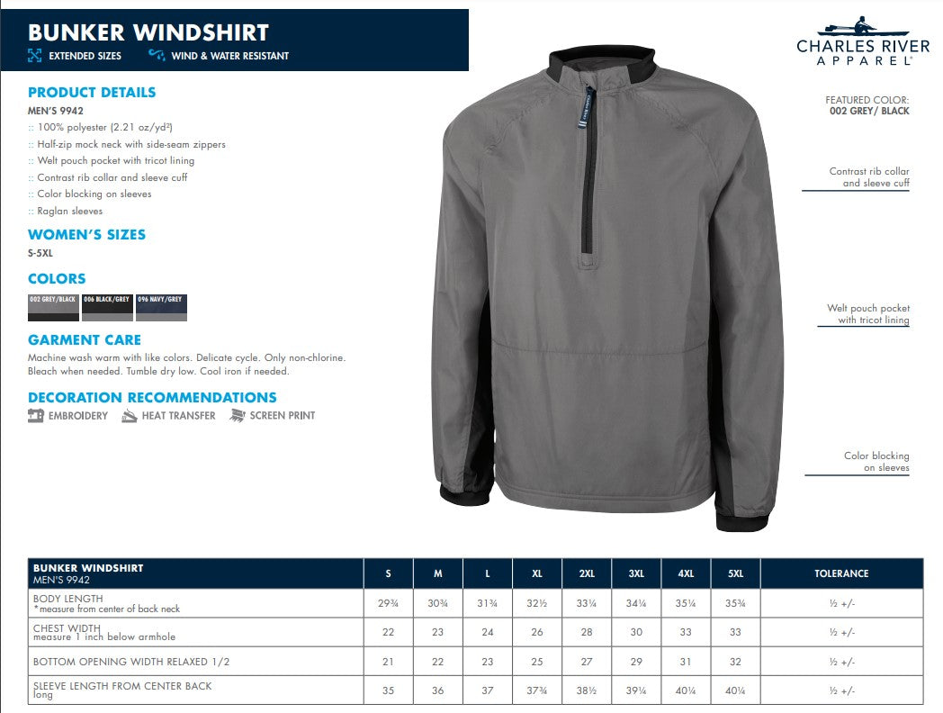 Charles River Men's Bunker Windshirt