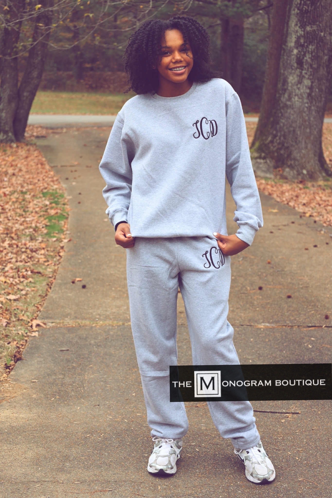 Lounge Set – Personalized Embroidered Sweatshirt + Jogger Sweatpants