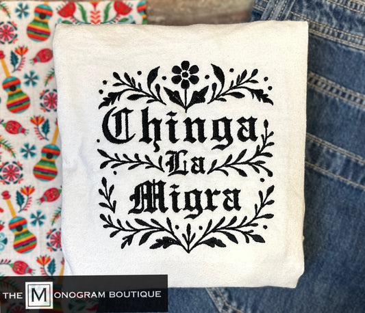 Chinga La Migra Comfort Color Long Sleeve T-shirt