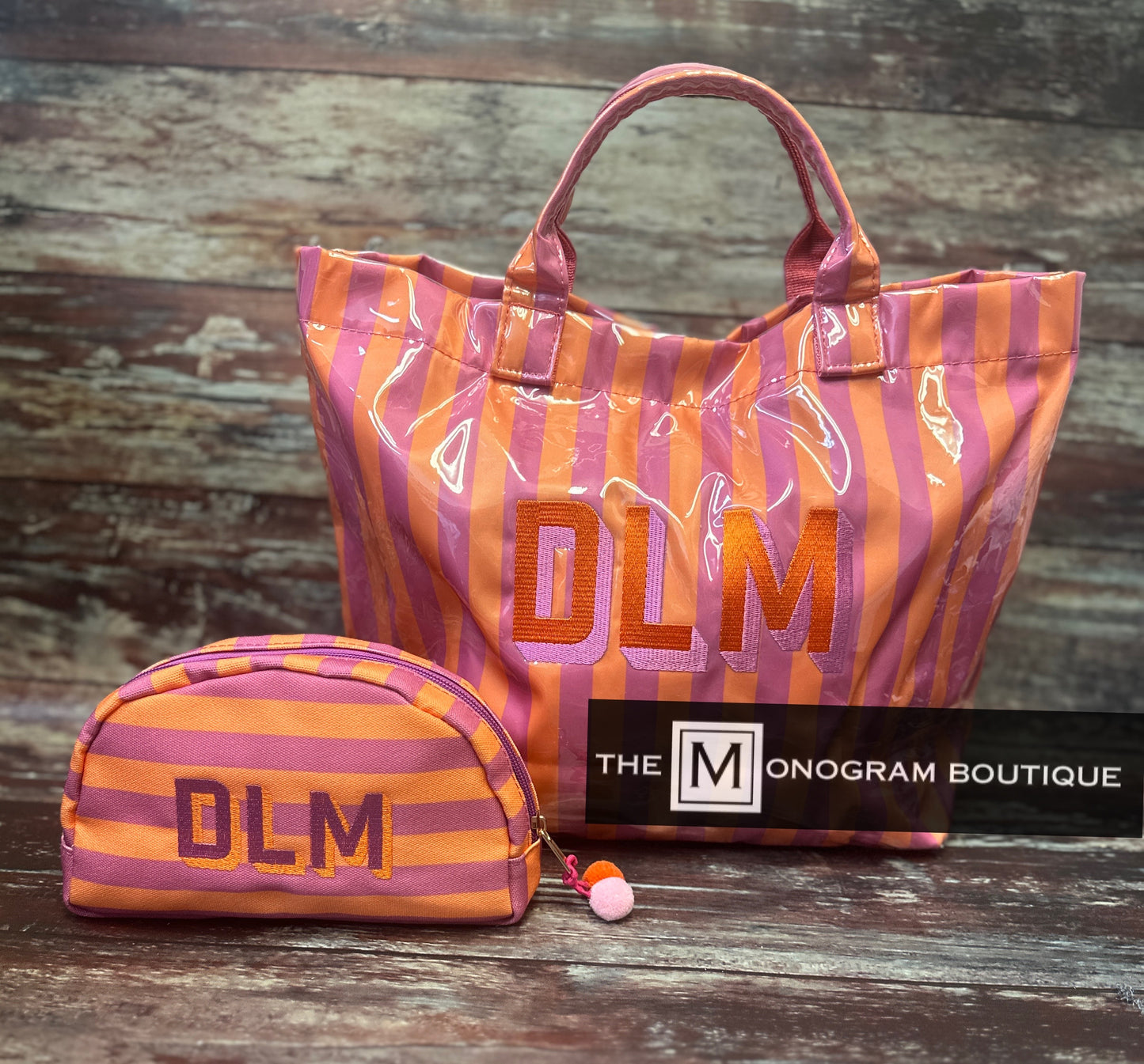 Stripe Vinyl Tote