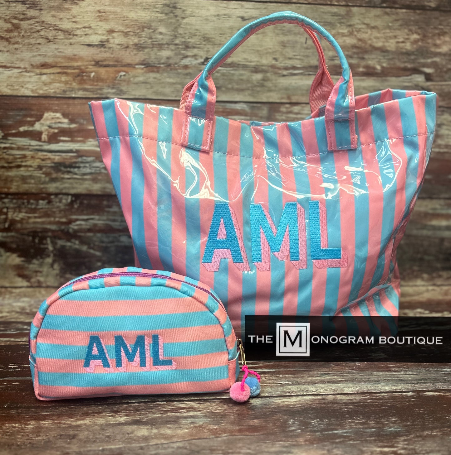 Stripe Vinyl Tote