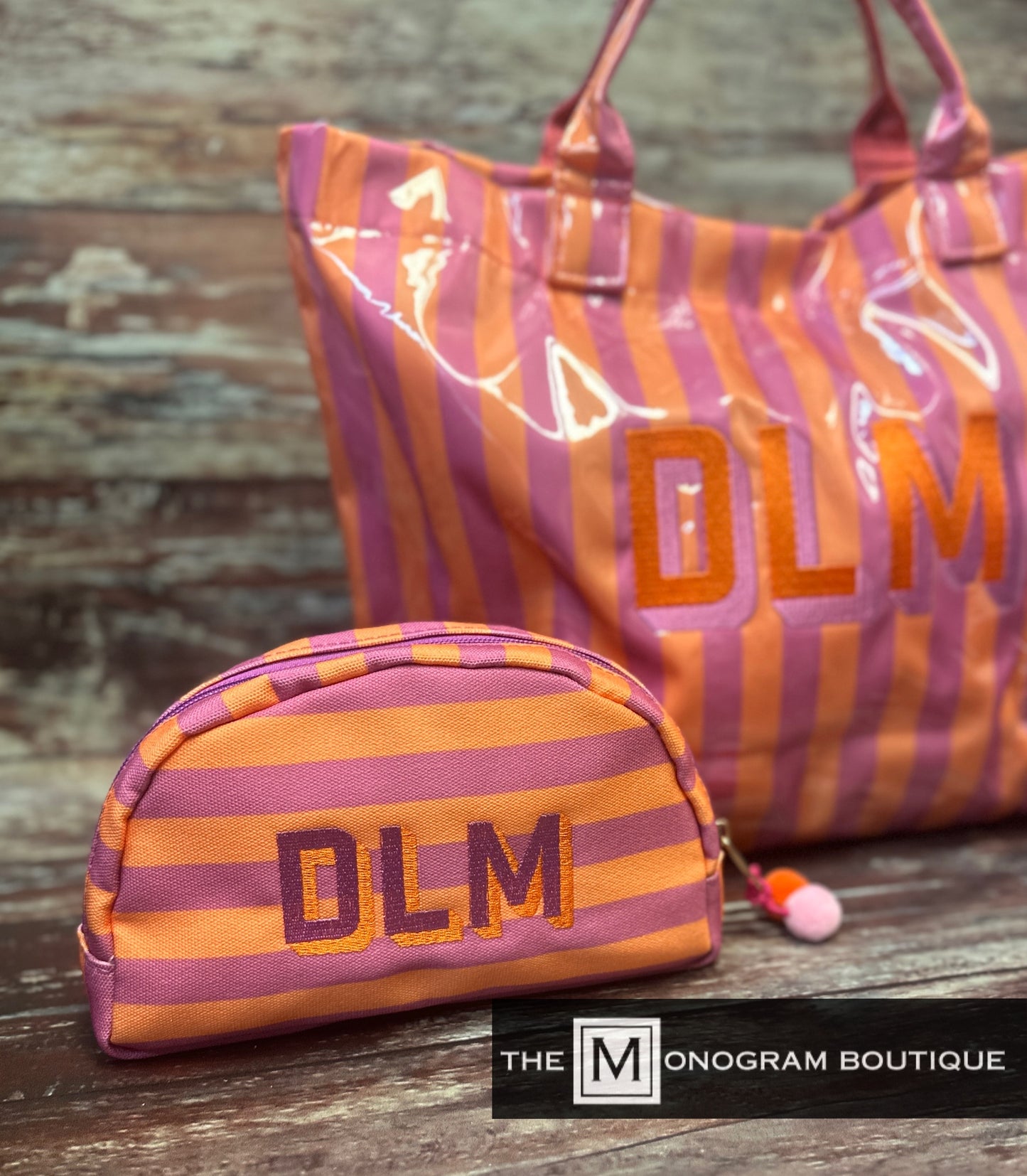 Stripe Vinyl Tote