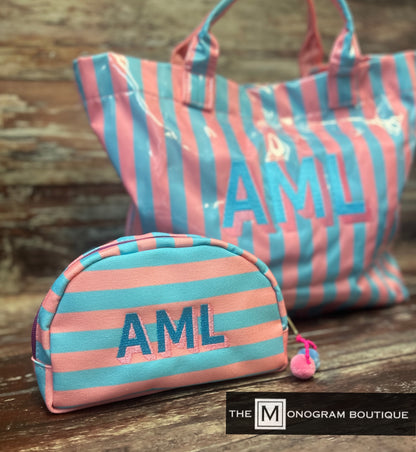 Stripe Vinyl Tote