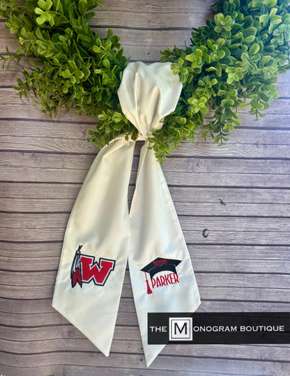 Wreath Sash Embroidered
