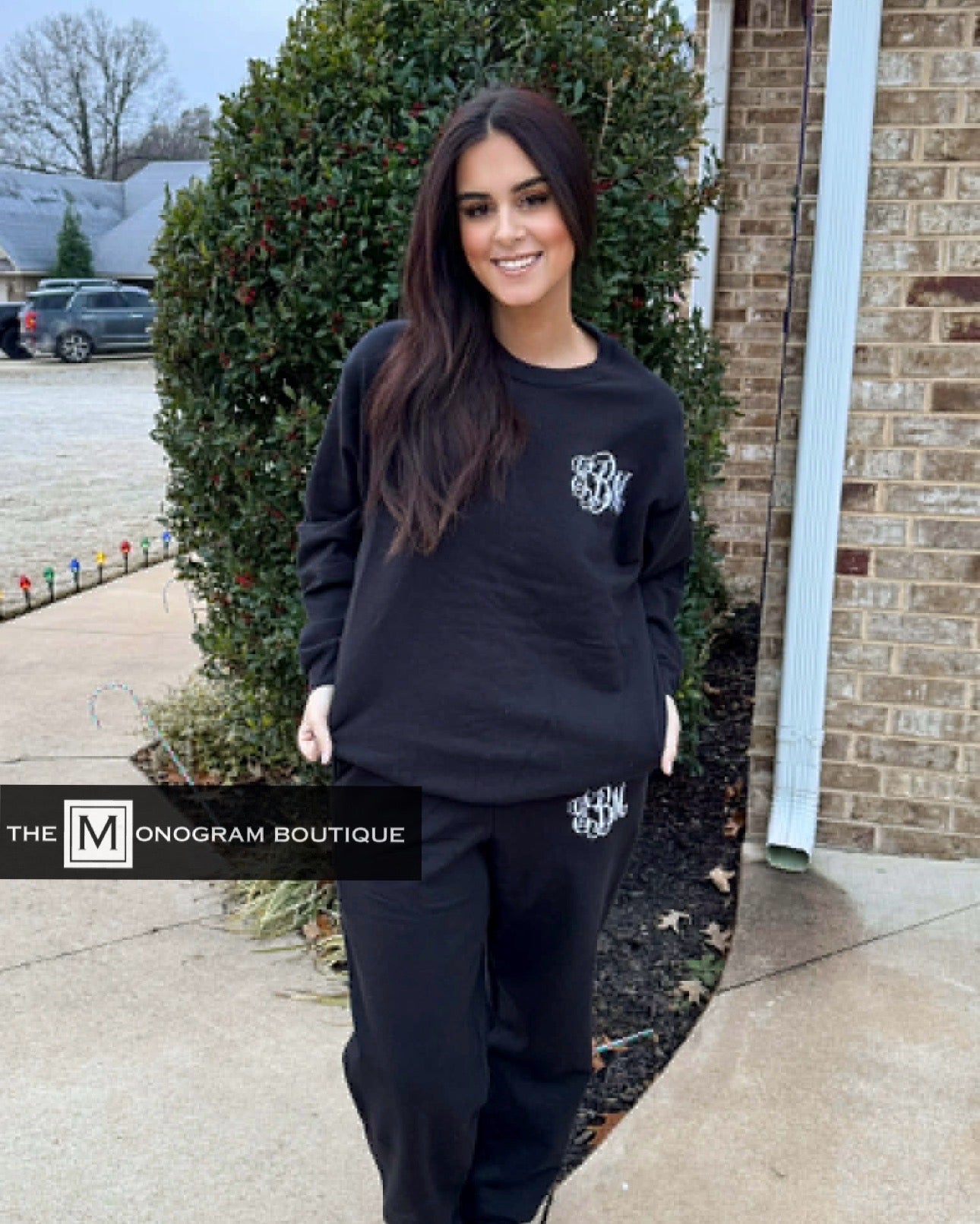 Lounge Set – Personalized Embroidered Sweatshirt + Jogger Sweatpants