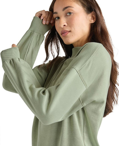 Charles River Ladies Mock Neck Sweatshirt
